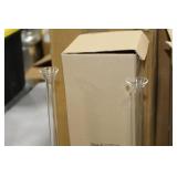 Lot of (2) Accent Décor Glass Vases Clear 21-1/2"Hx5"D (in box)