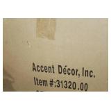 Lot of (2) Accent Décor Glass Vases Clear 21-1/2"Hx5"D (in box)