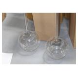 Lot of (2) Accent Décor Glass Vases Clear 21-1/2"Hx5"D (in box)