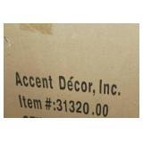 Lot of (2) Accent Décor Glass Vases Clear 21-1/2"Hx5"D (in box)