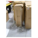 Lot of (2) Accent Décor Glass Vases Clear 21-1/2"Hx5"D (in box)