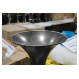 Accent Décor Aluminum Trumpet Vase Raw Black 28-1/2"Hx11"D (in box)