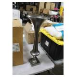 Accent Décor Aluminum Trumpet Vase Raw Black 28-1/2"Hx11"D (in box)