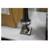 Accent Décor Aluminum Trumpet Vase Raw Black 28-1/2"Hx11"D (in box)