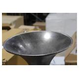 Accent Décor Aluminum Trumpet Vase Raw Black 28-1/2"Hx11"D (in box)