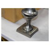 Accent Décor Aluminum Trumpet Vase Raw Black 28-1/2"Hx11"D (in box)