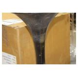 Accent Décor Aluminum Trumpet Vase Raw Black 28-1/2"Hx11"D (in box)