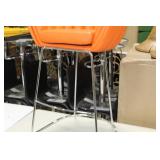 Metal Bar Chair Orange 23"Wx21"Dx35"H
