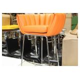 Metal Bar Chair Orange 23"Wx21"Dx35"H