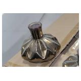 Lot of (2) Accent Décor Grecian Vases Bronze 5"Hx6"D (in box)