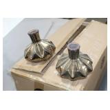 Lot of (2) Accent Décor Grecian Vases Bronze 5"Hx6"D (in box)