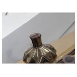 Lot of (2) Accent Décor Grecian Vases Bronze 5"Hx6"D (in box)