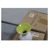 Lot of (8) Accent Décor Vases Green/White 4"H (in 2 boxes)