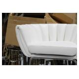 Metal Bar Chair White 23"Wx21"Dx35"H
