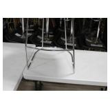 Metal Bar Chair White 23"Wx21"Dx35"H