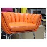 Metal Bar Chair Orange 23"Wx21"Dx35"H