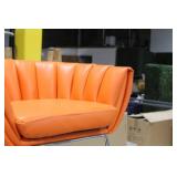 Metal Bar Chair Orange 23"Wx21"Dx35"H
