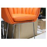 Metal Bar Chair Orange 23"Wx21"Dx35"H