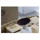 Lot of (12) Accent Décor Vases Purple/White 5-1/2"H (in box)