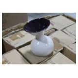 Lot of (12) Accent Décor Vases Purple/White 5-1/2"H (in box)