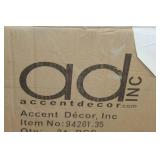 Lot of (12) Accent Décor Vases Purple/White 5-1/2"H (in box)