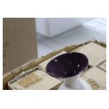 Lot of (12) Accent Décor Vases Purple/White 5-1/2"H (in box)