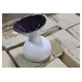 Lot of (12) Accent Décor Vases Purple/White 5-1/2"H (in box)