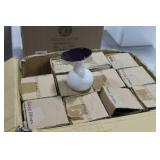 Lot of (12) Accent Décor Vases Purple/White 5-1/2"H (in box)