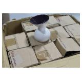Lot of (12) Accent Décor Vases Purple/White 5-1/2"H (in box)