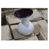 Lot of (12) Accent Décor Vases Purple/White 5-1/2"H (in box)