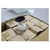 Lot of (12) Accent Décor Vases Purple/White 5-1/2"H (in box)