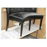 Baguette Chair Black 48"Wx20"Dx40"H