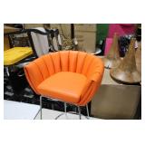 Metal Bar Chair Orange 23"Wx21"Dx35"H