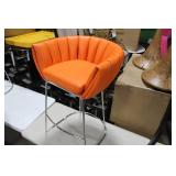 Metal Bar Chair Orange 23"Wx21"Dx35"H