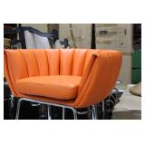 Metal Bar Chair Orange 23"Wx21"Dx35"H