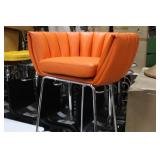 Metal Bar Chair Orange 23"Wx21"Dx35"H