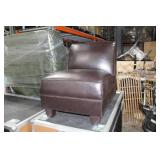 Leather Living Room Chair Brown 26"Wx31"Dx31"H