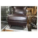Leather Living Room Chair Brown 26"Wx31"Dx31"H
