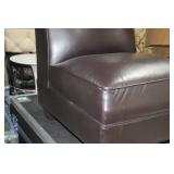 Leather Living Room Chair Brown 26"Wx31"Dx31"H