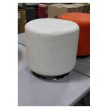 Ottoman White 17"Hx18"D