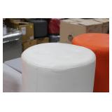 Ottoman White 17"Hx18"D
