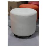 Ottoman White 17"Hx18"D