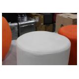 Ottoman White 17"Hx18"D