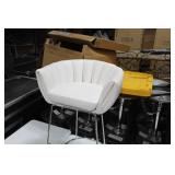 Metal Bar Chair White 23"Wx21"Dx35"H