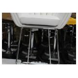 Metal Bar Chair White 23"Wx21"Dx35"H