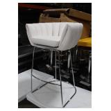 Metal Bar Chair White 23"Wx21"Dx35"H