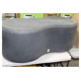 Kul Designs Plastic Patio Ottoman Black 48"Lx24"Wx18-1/2"H