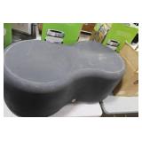 Kul Designs Plastic Patio Ottoman Black 48"Lx24"Wx18-1/2"H