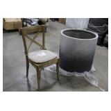 Ombre Concrete Planter Indigo 28"Hx28"D