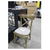 Wood Dining Chair 20"Wx19"Dx35"H  with Tan Pad